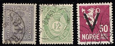 gestempelt - Sammlung Norwegen ca. 1855/1998, - Stamps