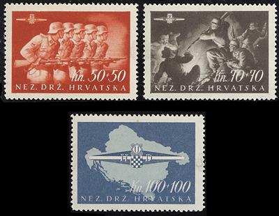 Kroatien ** - 1941/45 Meist postfrische Sammlung Kroatien und etwas Serbien, - Stamps