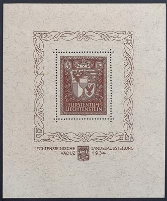 Liechtenstein **/* - 1912/1966 Sammlung Liechtenstein mit vielen besseren Ausgaben wie Vaduzblock, - Francobolli