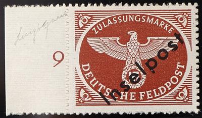 ** - D. Feldpost WK II Nr. 6 (VUKOVAR) vom linken Bogenrand, - Briefmarken