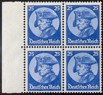 ** - D.Reich Nr. 481 im Viererblock vom linken Rand, - Briefmarken