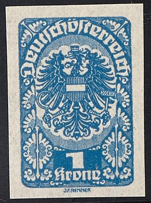 ** - Deutschösterrr. 1919 alle ungez. Werte der Posthorn/Wappen/AllegorieSerie, - Briefmarken