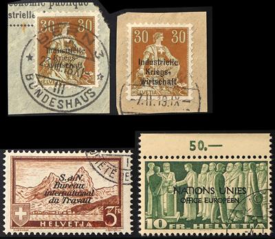 */**/gestempelt/Briefstück - Schweiz, - Briefmarken