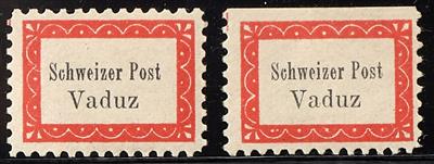 * - Liechtenstein Botenpost Vaduz - Sevelen 1918 - Nr. 1 A u. B (vierseitig u. dreiseitig gezähnt), - Stamps
