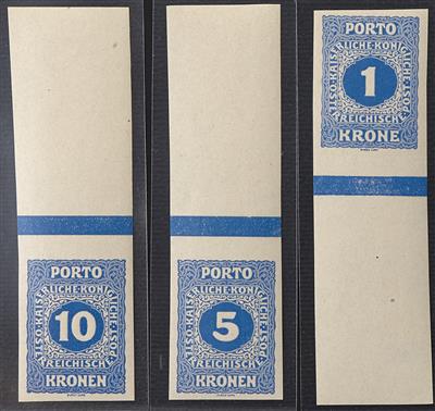 ** - Österr. Porto Nr. 47U/57U(Ausg. 1916) in - Briefmarken