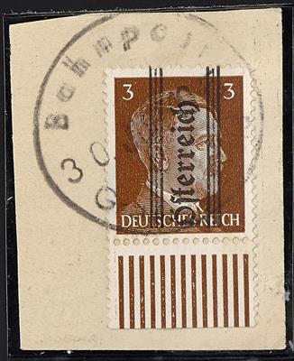 Briefstück - provisorischer Bahnpoststempel Graz-Spielfeld auf Nr. 675, - Známky