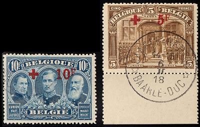 gestempelt - Belgien Nr. 129/42 (Rotkreuz), - Stamps