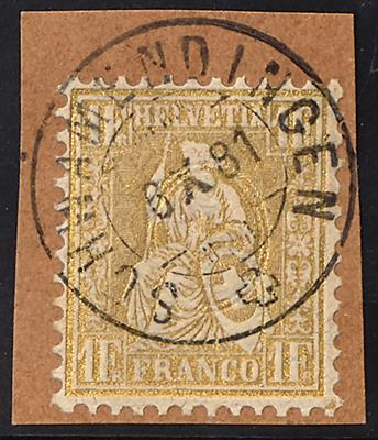 gestempelt/Briefstück - Sammlung Schweiz ca. 1854/1907, - Stamps
