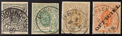 gestempelt - Gepflegte Teilsammlung Luxemburg 1852/1928 mit selten angebotenen Werten, - Známky