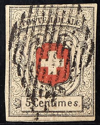 gestempelt - Schweiz Nr. 3 (sogen. "NEUENBURG"), - Známky