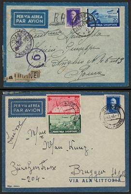 Poststück - Albanien 1940/41, - Známky