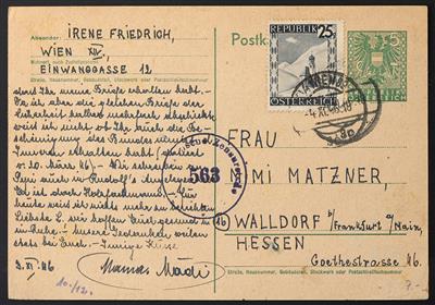 Poststück - Mühlviertel div. Abstempelngen auf Ostzonen - Wappen - Ganzsachen, - Briefmarken