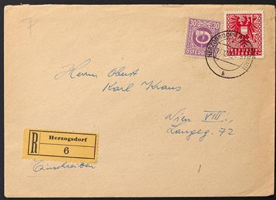 Poststück - Mühlviertel Einschreibe - Briefmarken