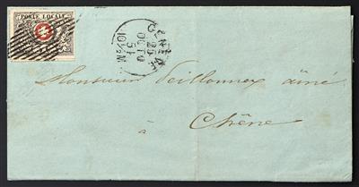 Poststück - Schweiz 1850, - Briefmarken