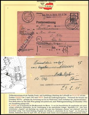 Poststück - Umfangreiche Ausstellungs-Sammlung Belege der Endkriegsphase 1945 aus BRANDENBURG incl. Überroller, - Briefmarken