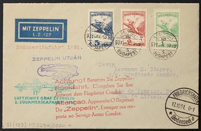 Poststück - Ungarn Zeppelin, - Známky