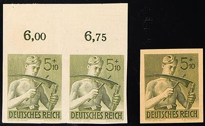 **/(*) - D.Reich Nr. 850U im waagr. Paar, - Briefmarken