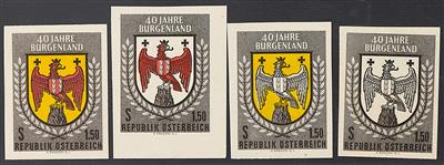 ** - Österr. Nr. 1140 PUI/III und 1140U (40 Jahre Burgenland), - Briefmarken