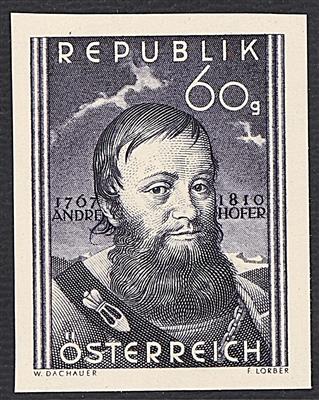 ** - Österr. Nr. 961U (140. Todestag von Andreas Hofer ungezähnt), - Stamps