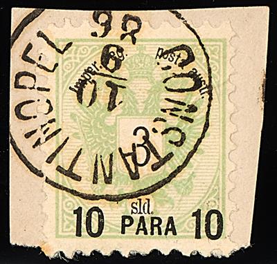 Briefstück - Österr. Levante Nr. 14II, - Známky