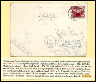 Poststück - Inselpost einer politisch - Briefmarken