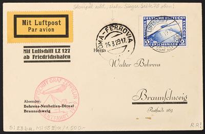 Poststück - Mittelmeerfahrt 1929, - Francobolli