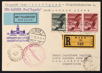 Poststück - 1. bis 10. Südamerikafahrt 1934, - Francobolli
