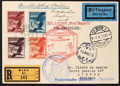 Poststück - 1. Südamerikafahrt 1933, - Francobolli