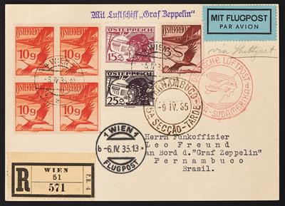 Poststück - 1. Südamerikafahrt 1935, - Francobolli