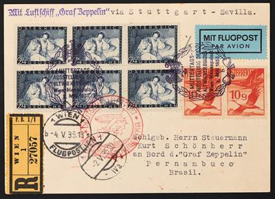 Poststück - 3. Südamerikafahrt 1935, - Stamps