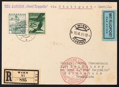 Poststück - 6. Südamerikafahrt 1935, - Známky
