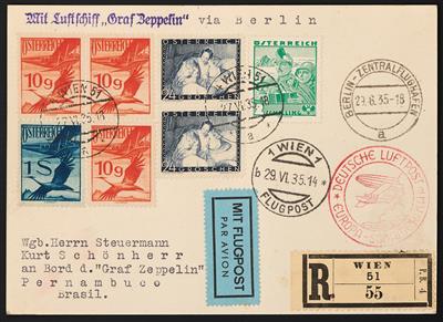 Poststück - 7. Südamerikafahrt 1935, - Známky