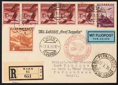 Poststück - 8. bis 16. Südamerikafahrt 1935, - Stamps