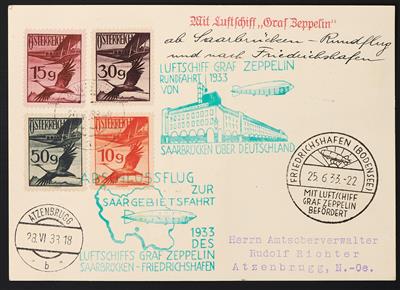Poststück - Fahrt in das Saargebiet 1933, - Stamps
