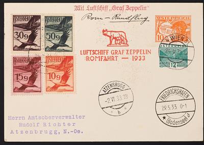 Poststück - Italienfahrt 1933, - Briefmarken
