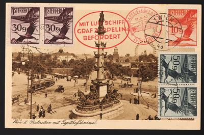 Poststück - Landungsfahrt nach Bern und Basel 1930, - Francobolli
