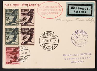 Poststück - Landungsfahrt nach Meiningen 1931, - Známky