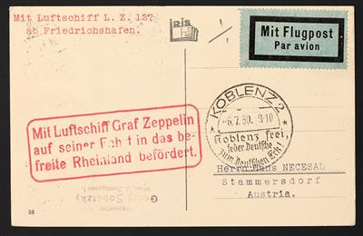 Poststück - Rheinlandfahrt 1930, - Briefmarken