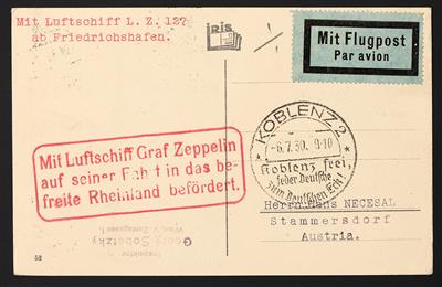 Poststück - Rheinlandfahrt 1930, - Stamps