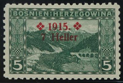 ** - Bosnien Nr. 91 B (LZ 9 1/4) - 7/5 Heller Landschaft postfr., - Briefmarken