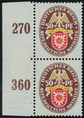 ** - D.Reich Nr. 434 + 434 I senkr. Pracht-Randpaar, - Briefmarken