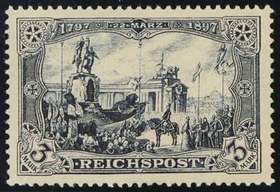 ** - D.Reich Nr. 65 II (3 Mark) zentr. postfr. Prachtstück, - Stamps