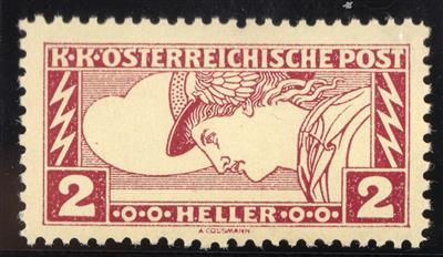 ** - Österr. Nr. 219 D (2 Heller Eilm.) (LZ 12 1/2:11 1/2) postfr. Prachtstück mit Farbfotoattest Soecknick, - Stamps