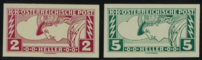 ** - Österr. Nr. 219/U/220 U (Eilmarken) ungezähnte postfr. Prachtstücke mit Befund Soecknick, - Stamps