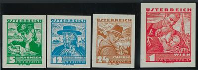 ** - Österr. WH II ohne Aufdruck ungezähnt (ANK Nr. 613/16 PU I), - Stamps