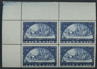 ** - Österr. WIPA glatt in postfr. Eckrand-Viererbl., - Stamps