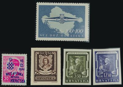 */** - Sammlung Kroatien Ausg. 1941/1945 - m. Portom., - Briefmarken