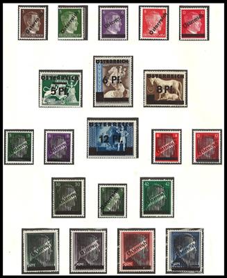 ** - Sammlung Österr. 1945/2001 mit Gitter, - Briefmarken