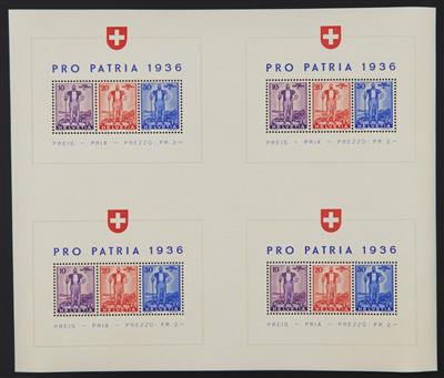 ** - Schweiz Block Nr. 2 (Pro Patria 1936) - Großblock, - Briefmarken