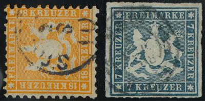 gestempelt/* - SammlungWürttemberg Ausg. 1851/1923 meist gute Erh., - Stamps